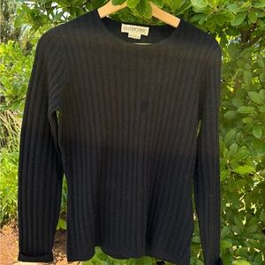 Outlander Black Ribbed Crew Neck Sweater